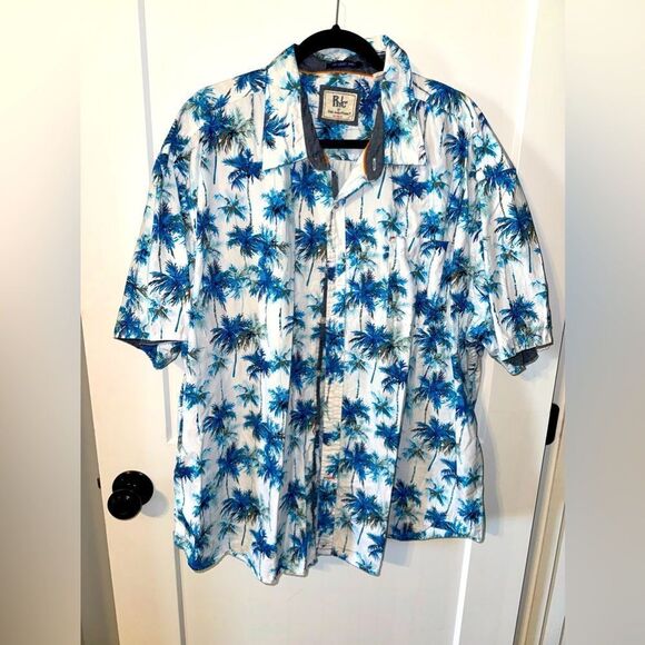 RJC BRAND MENS HAWAIIAN SHIRT PLUS SIZE - Picture 1 of 5